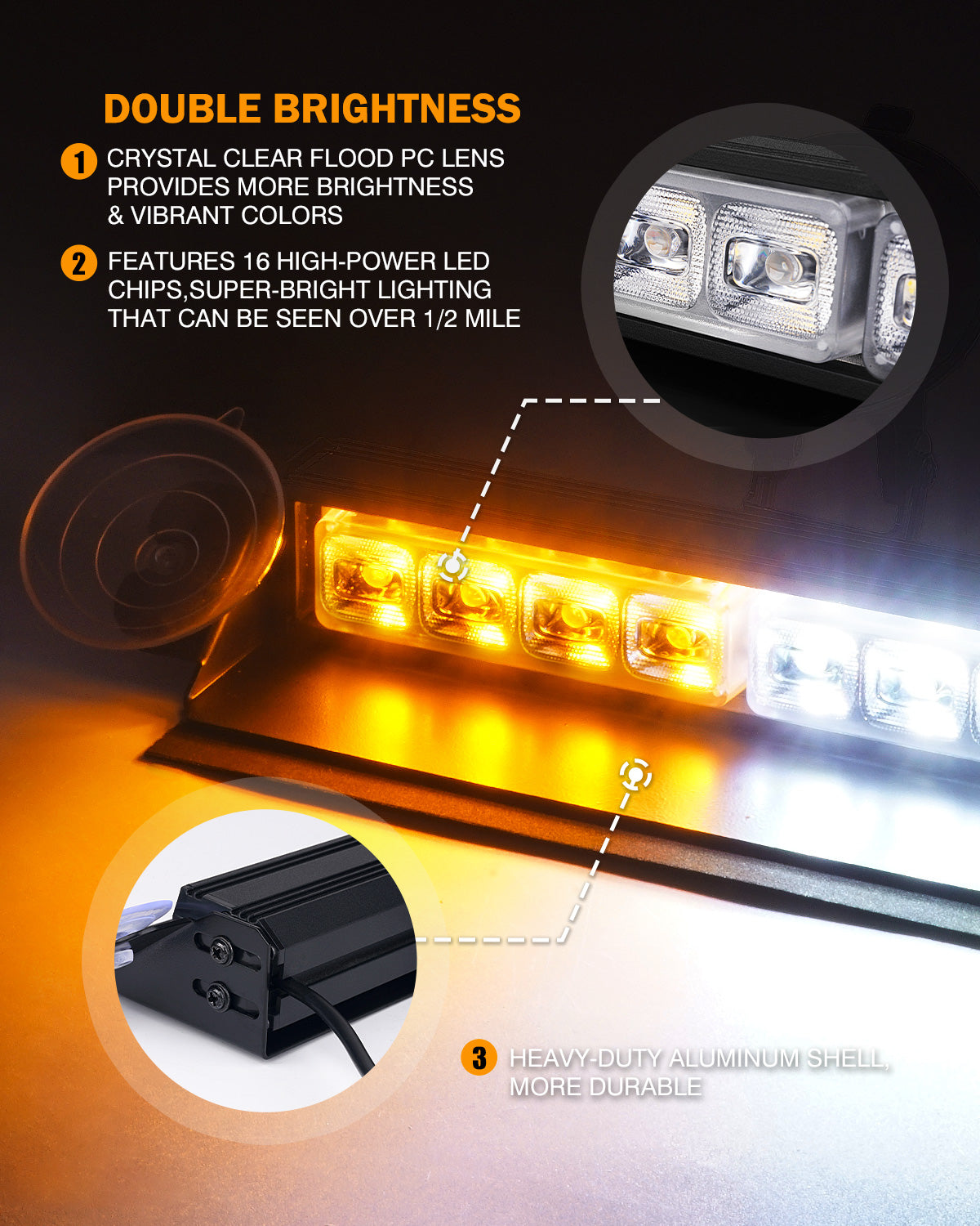 Emergency Dash Strobe Lights