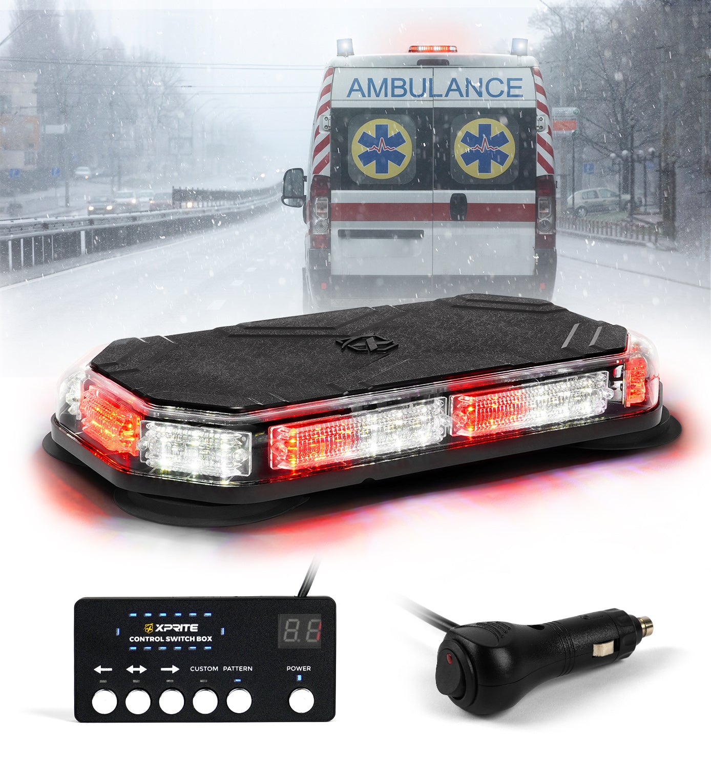 LED Emergency Strobe Light with Magnetic Mount