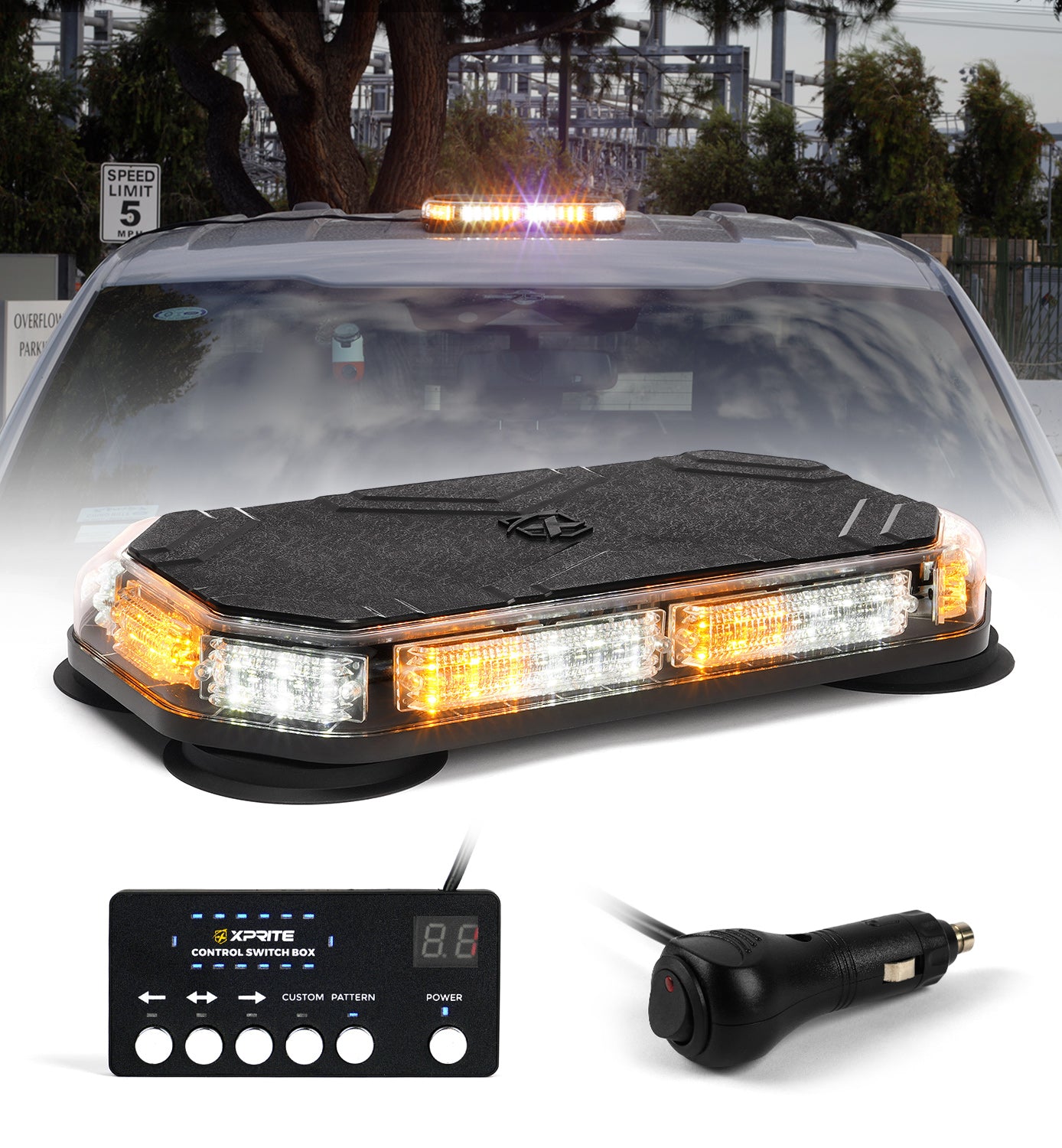 LED Emergency Strobe Light with Magnetic Mount