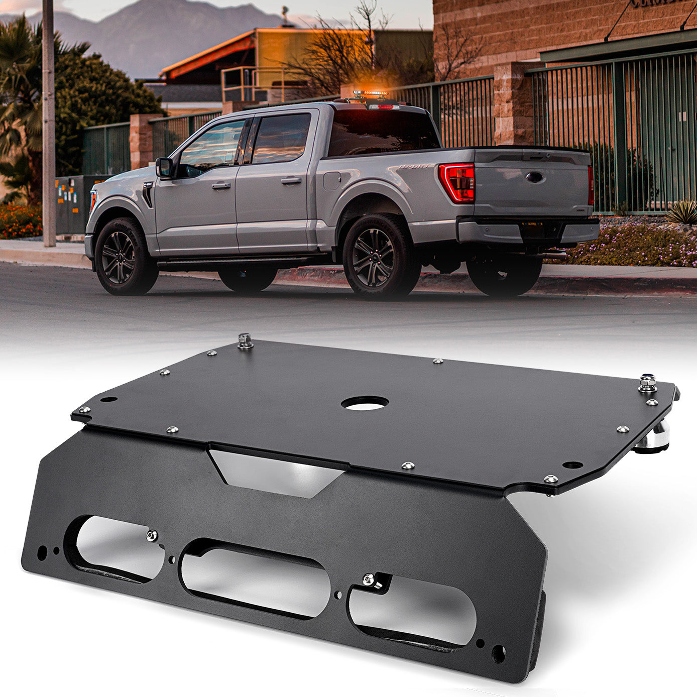 Ford Pickup Truck Drill Free Light Bar Cab Mount for F150, F250 - F550