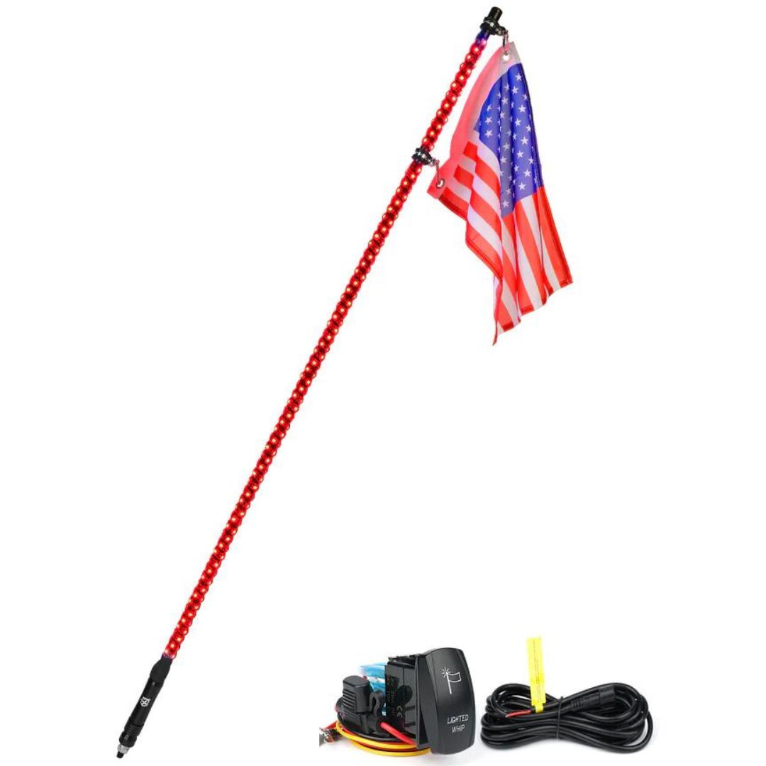 Spiral LED Flag Pole Whip Light | Twister Series