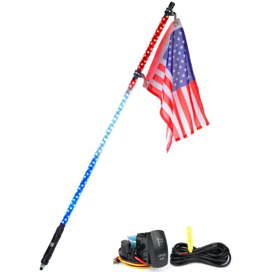 Spiral LED Flag Pole Whip Light | Twister Series