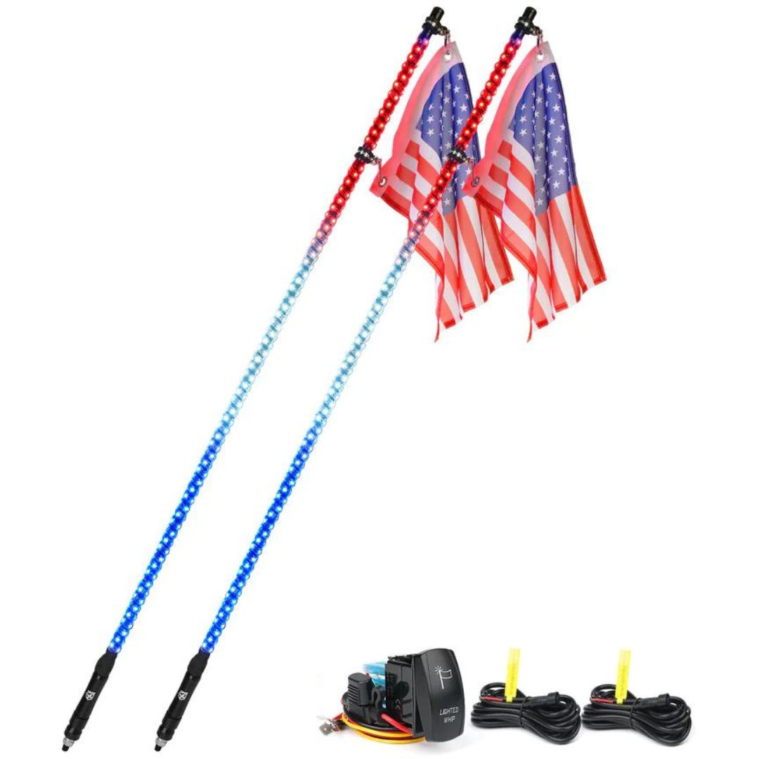 Spiral LED Flag Pole Whip Light | Twister Series