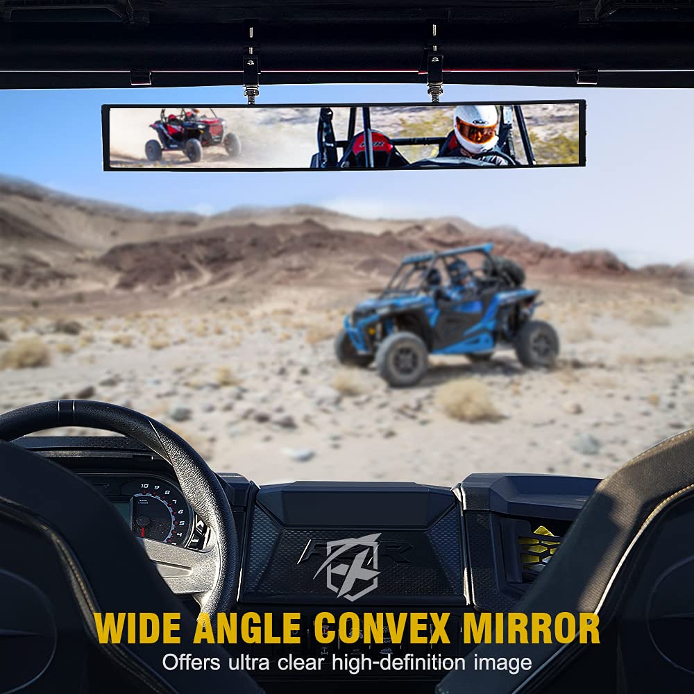 Curved UTV Rear View Mirror with LED Lights | Spirit Series
