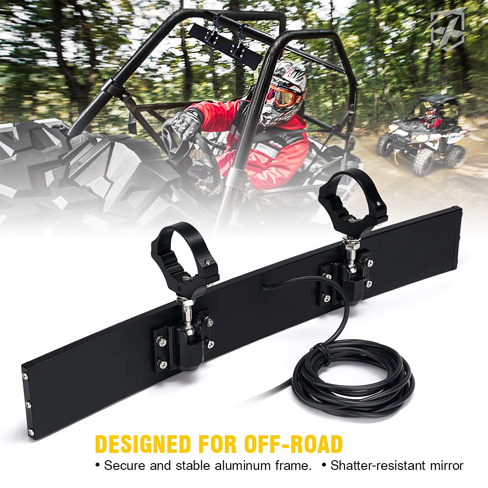 Curved UTV Rear View Mirror with LED Lights | Spirit Series