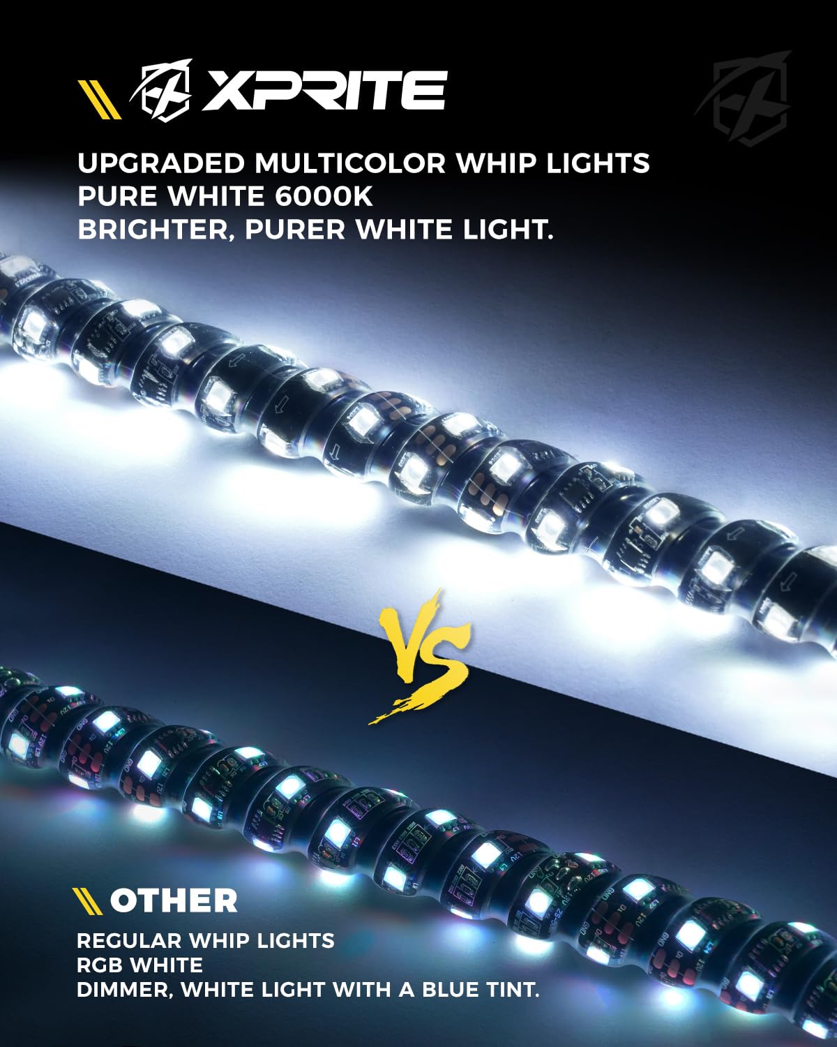 RGB LED Whip Lights with Spring Mount