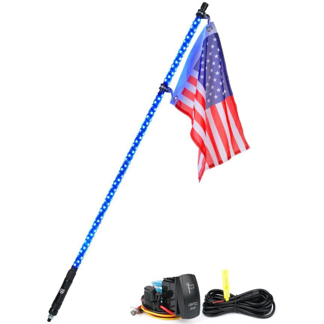 Spiral LED Flag Pole Whip Light | Twister Series