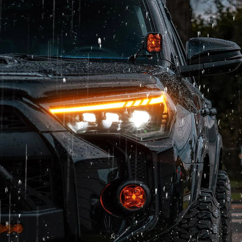 Full LED Headlights Projector with Amber Sequential Turn Signal for 2014-2024 Toyota 4Runner