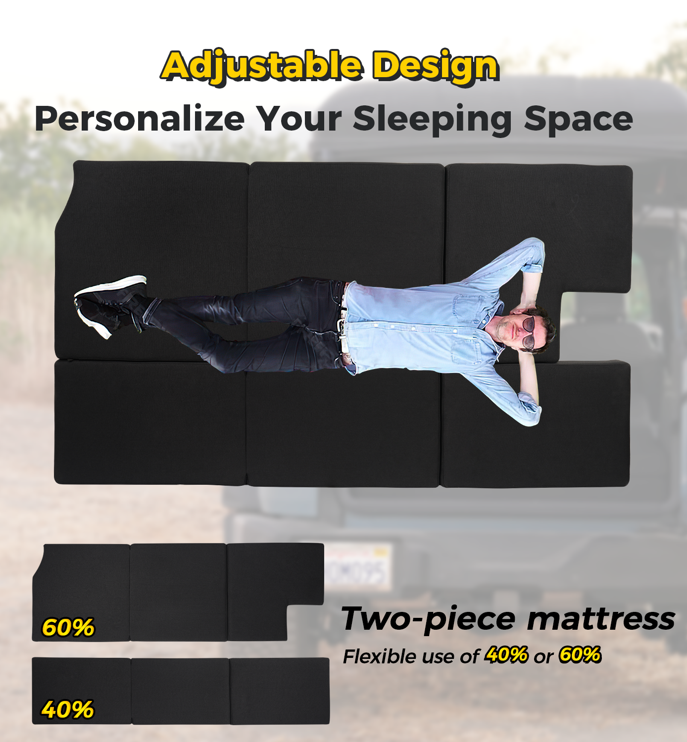 Ford Bronco Sleeping Mattress, 1.6-Inch Thick Premium Foam Bed Pad