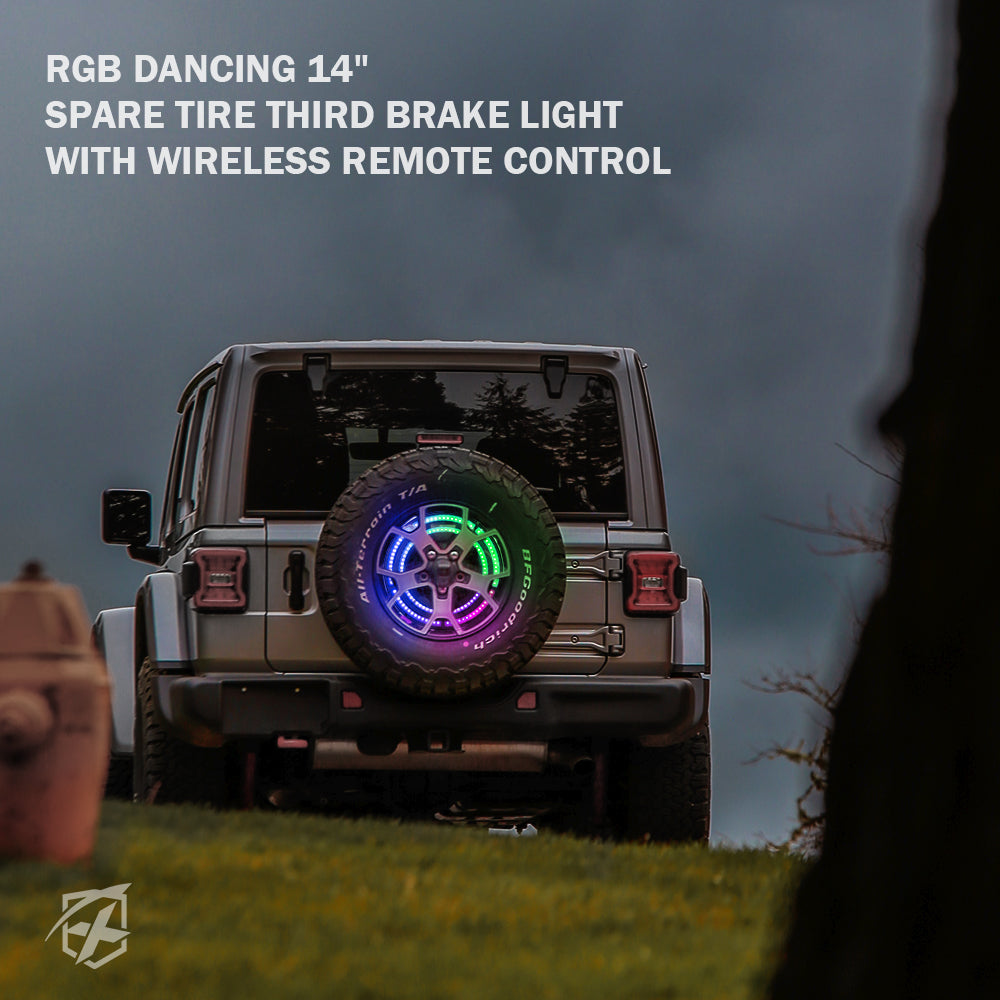 RGB Dual Ring Spare Tire Brake Light for Jeep Wrangler