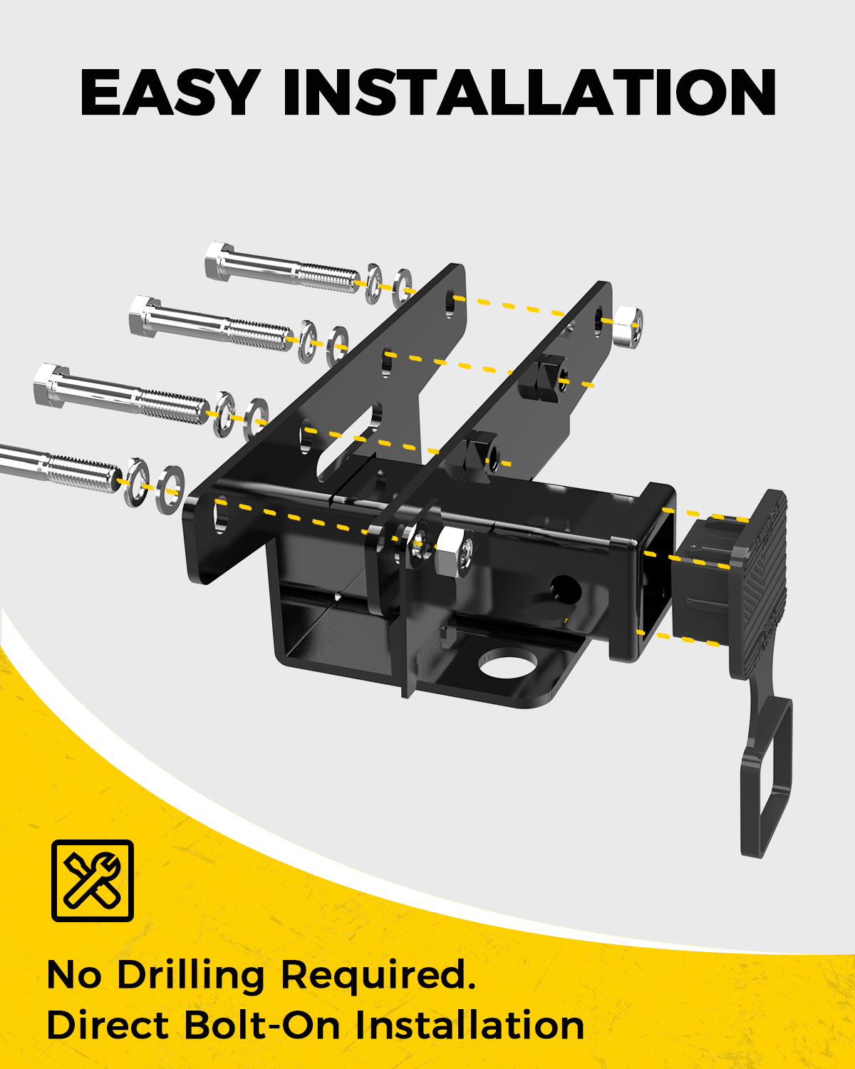 2 Inch Rear Receiver Tow Hitch for Jeep JK JL