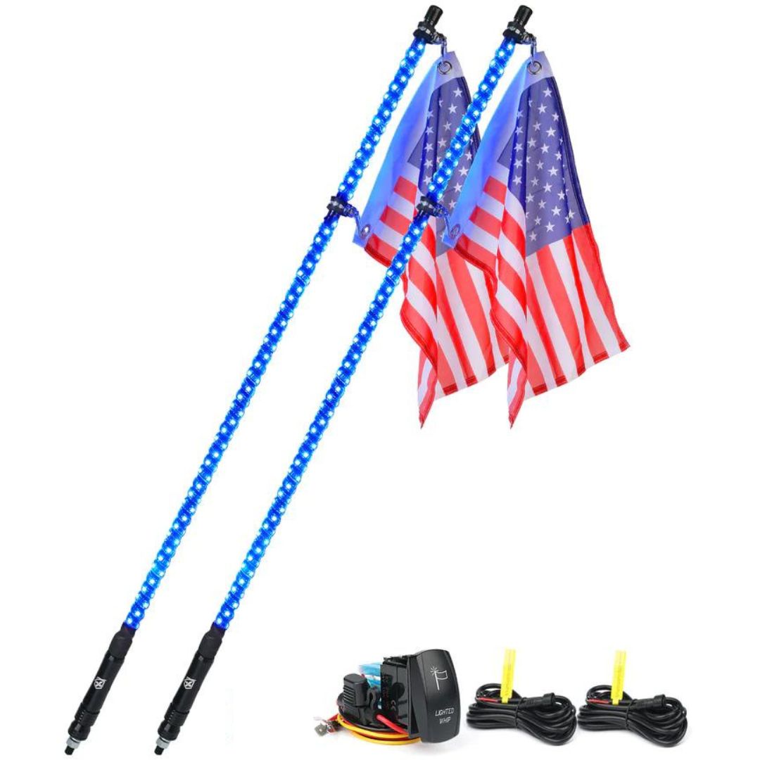 Spiral LED Flag Pole Whip Light | Twister Series