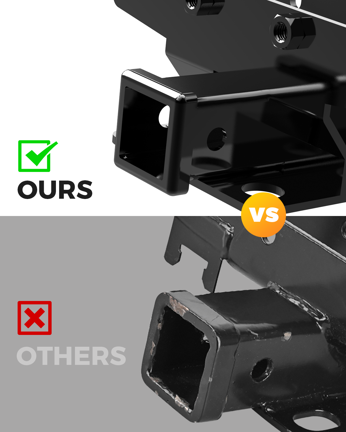 2 Inch Rear Receiver Tow Hitch for Jeep JK JL