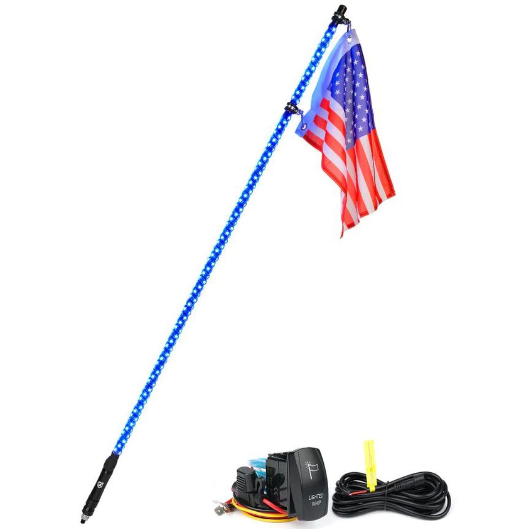 Spiral LED Flag Pole Whip Light | Twister Series