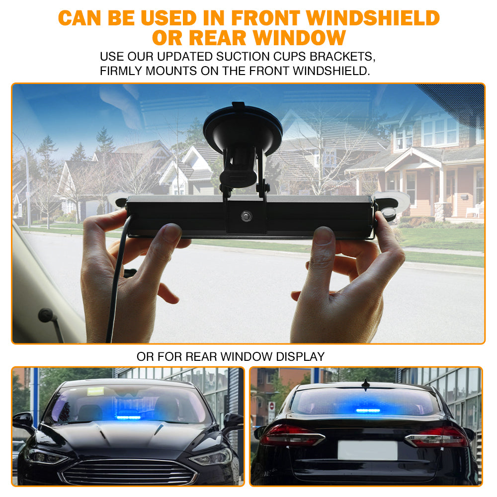 Windshield Strobe Light with Suction Cups