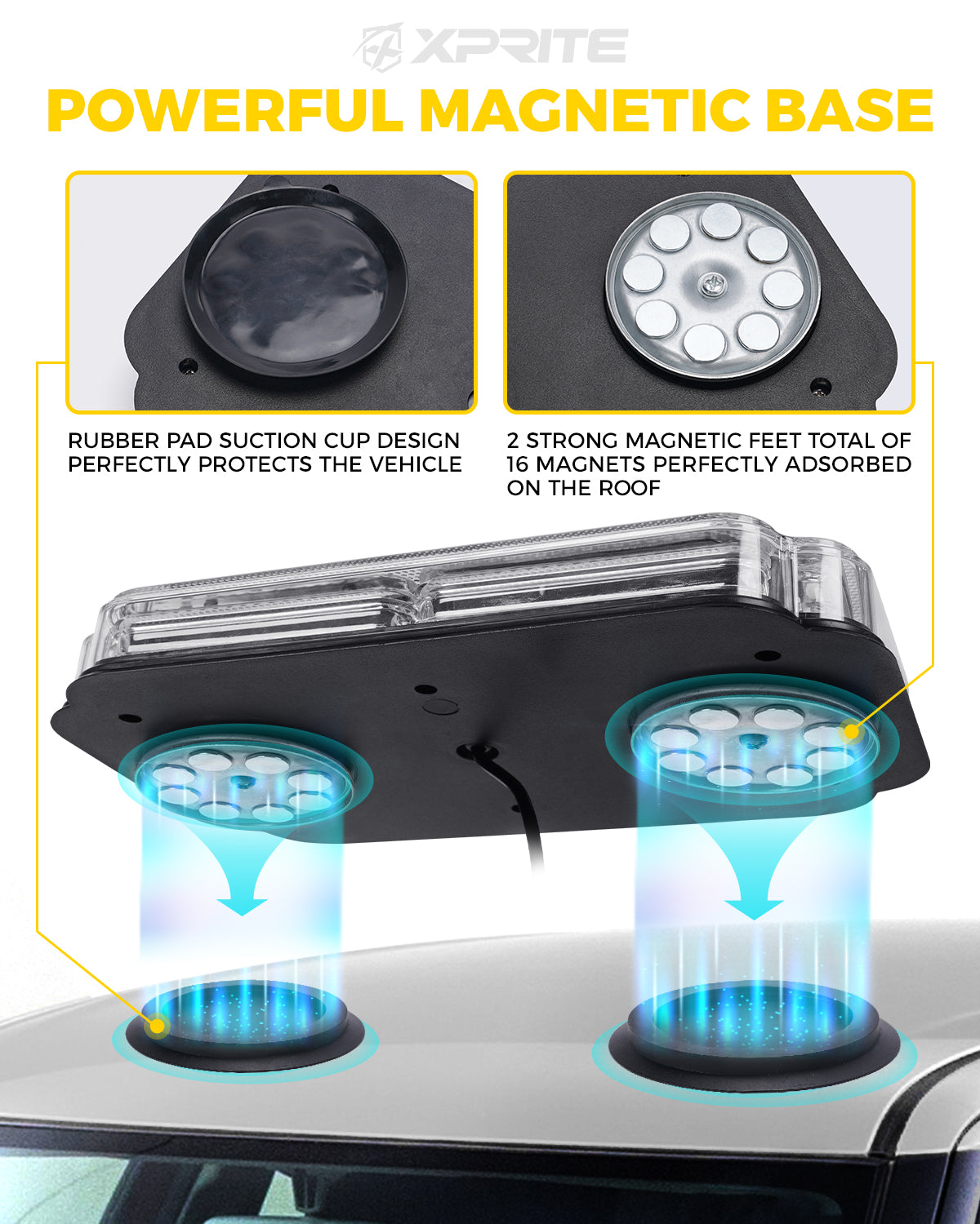 Mini Strobe Light Bar featuring American Flag Design | Flag Series