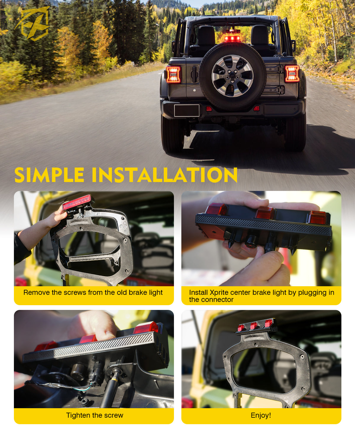 LED Third Brake Light for 2018+ Jeep Wrangler JL