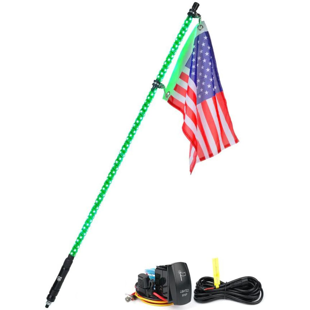 Spiral LED Flag Pole Whip Light | Twister Series