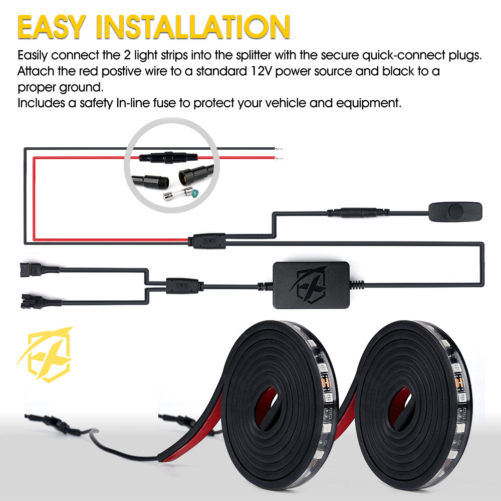 60" RGB Truck Bed Strip Lights | Spire 2 Series