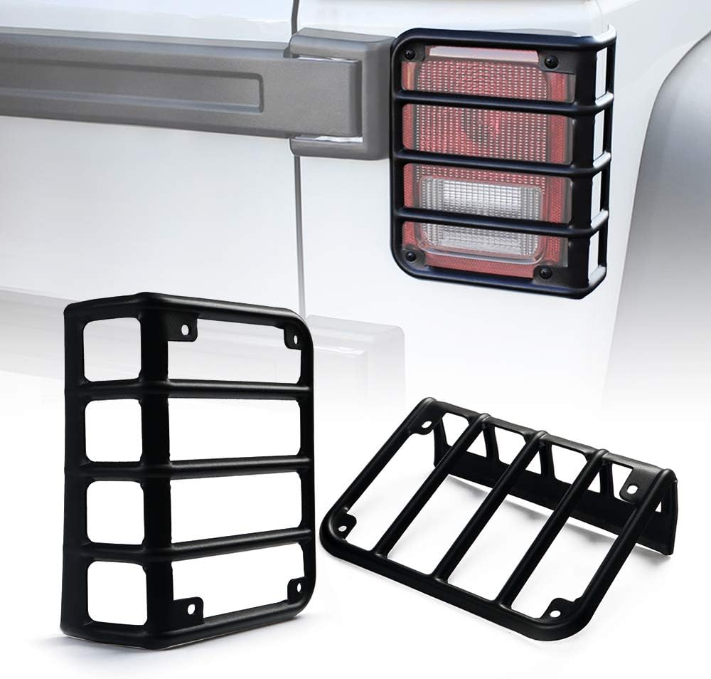 Matte Black Rear Tail Light Cover for 2007-2018 Jeep Wrangler JK JKU