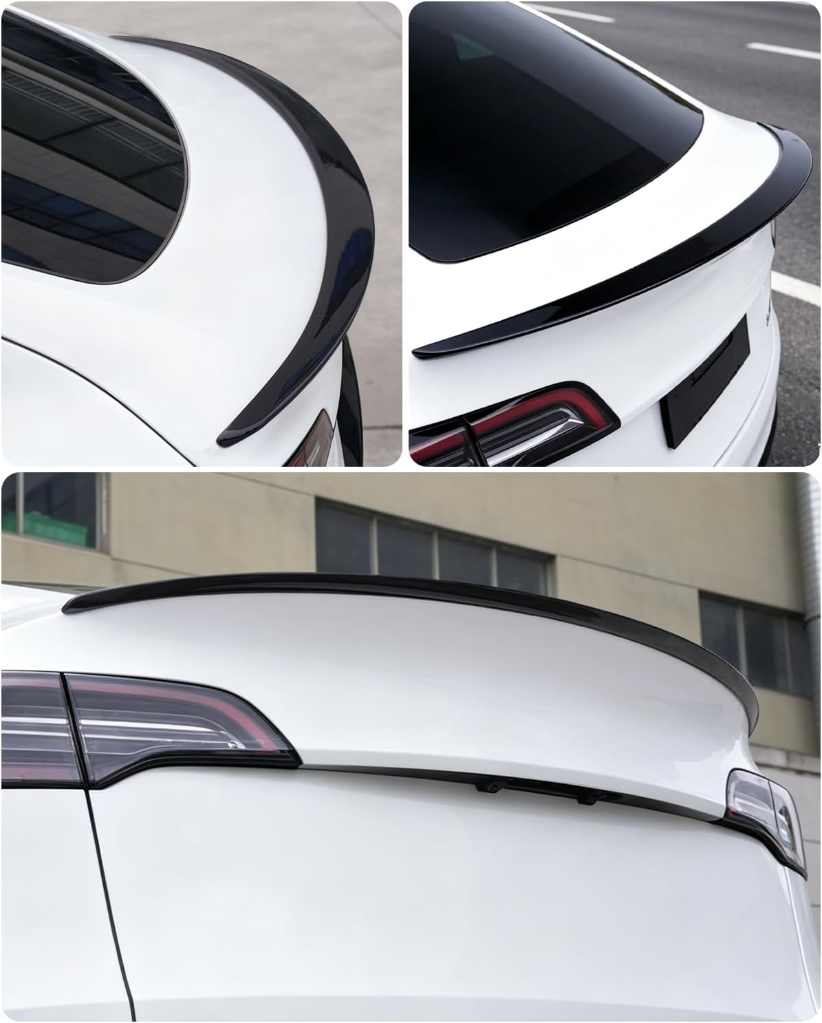 Xprite Glossy Black Rear Spoiler ABS Trunk Lip Wing for Tesla Model Y 2020-2024