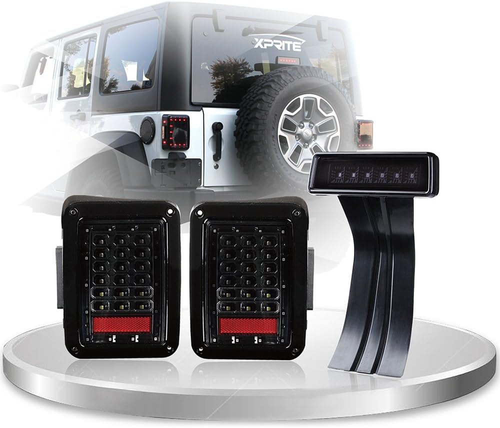 LED Tail Light w/Turn Signal & Brake Light Assembly for Jeep Wrangler JK JKU