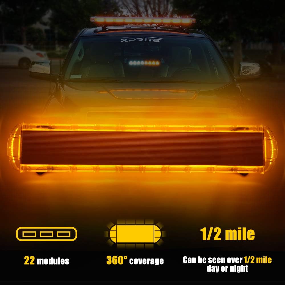 47 Inch Amber Rooftop Emergency Light Bar