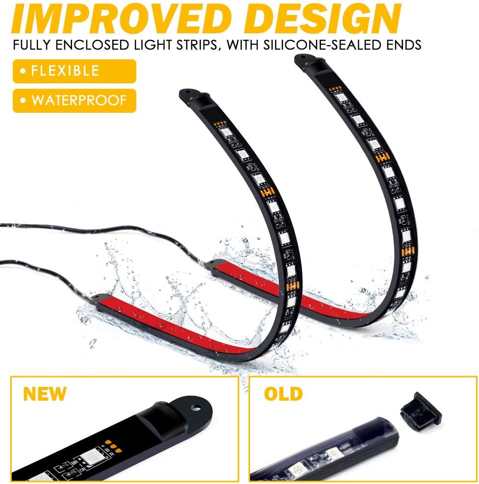 RGB Interior Light Strips - Powered by Cigarette Plug