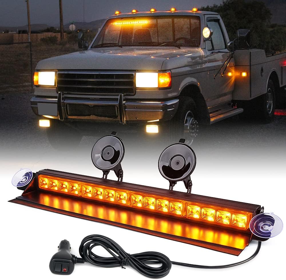 Windshield Dash Strobe Light with Suction Cups