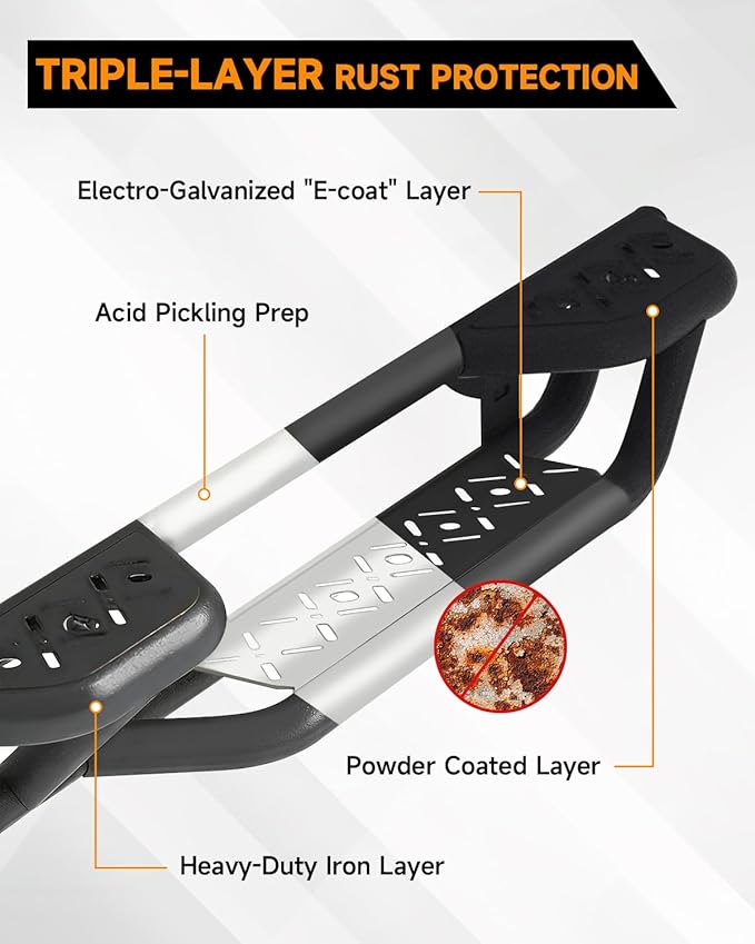 Xprite Running Boards for Toyota Tacoma Double Cab 2005-2023 – Heavy Duty 6.5" Side Steps Nerf Bars