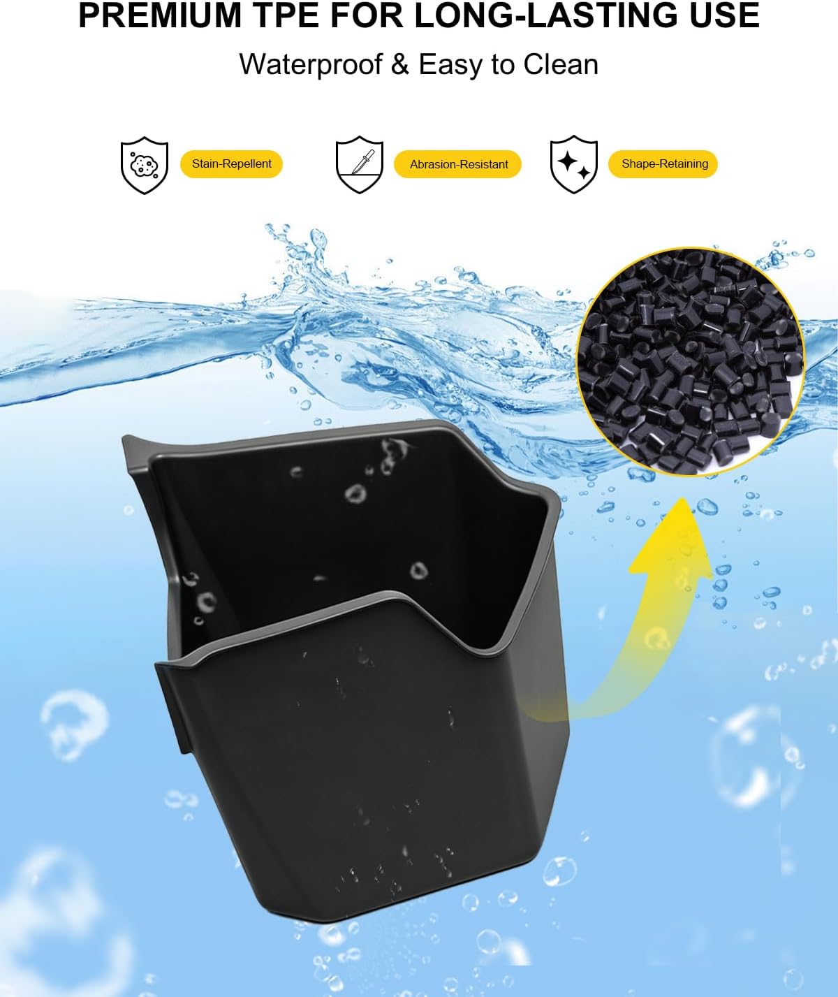 Xprite Waterproof TPE Rear Trunk Storage Bins Box for 25-26 Tesla Model Y Juniper 5-Seat
