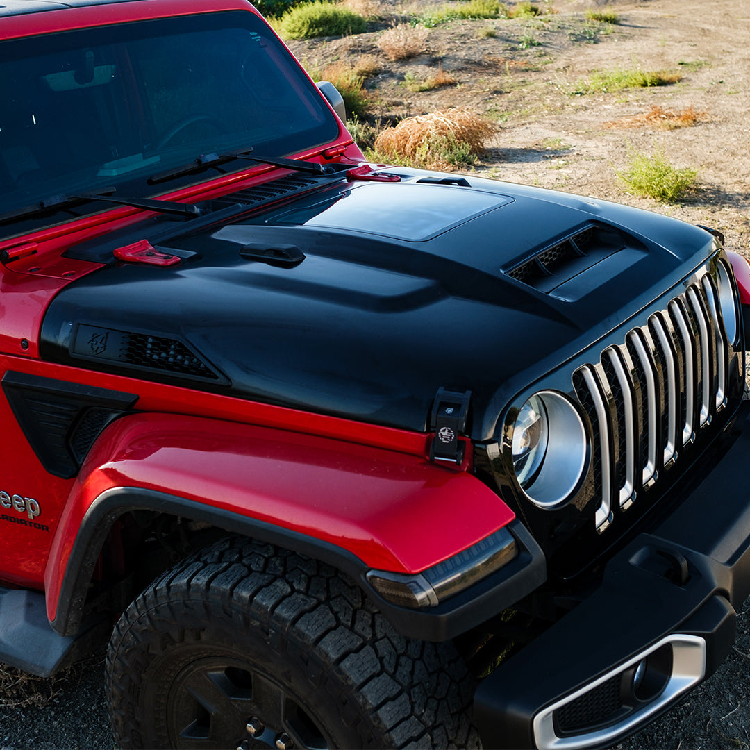 Replacement Side Air Vent with Pattern for Jeep Wrangler JL JK Series Hood | ZR1 (JP-0138K)