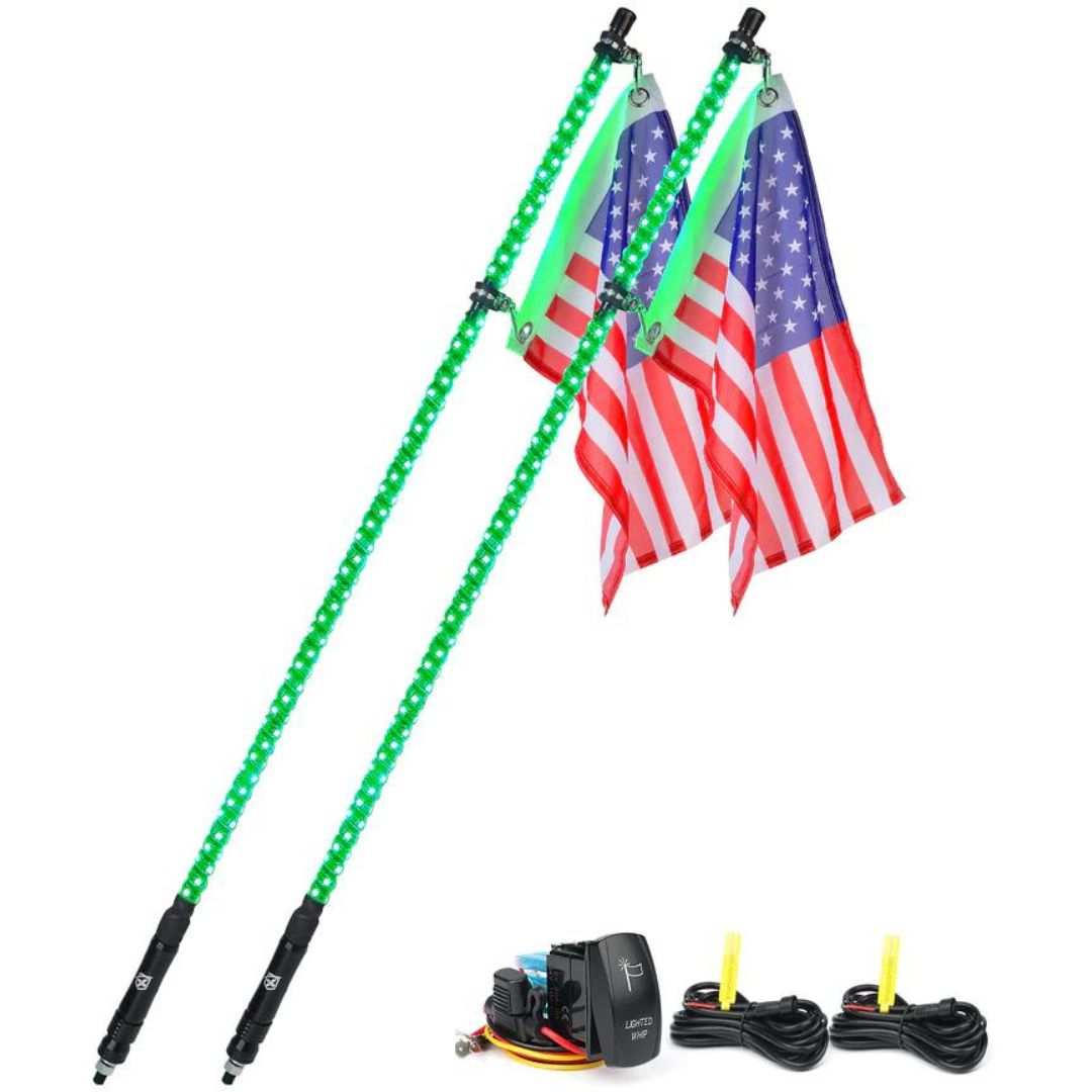 Spiral LED Flag Pole Whip Light | Twister Series