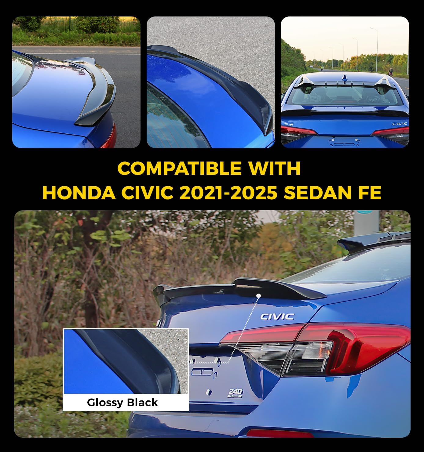 Xprite Rear Trunk Spoiler Wing