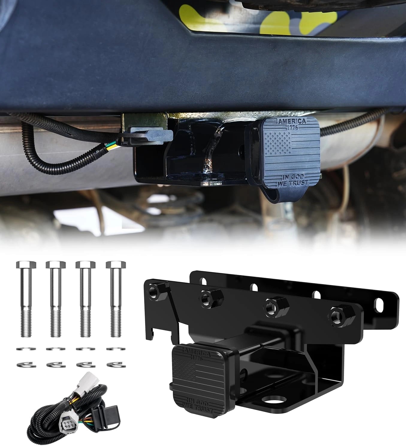 Tow Hitch for 2007-2018 Jeep Wrangler JK JKU 2 Door & 4 Door Unlimited