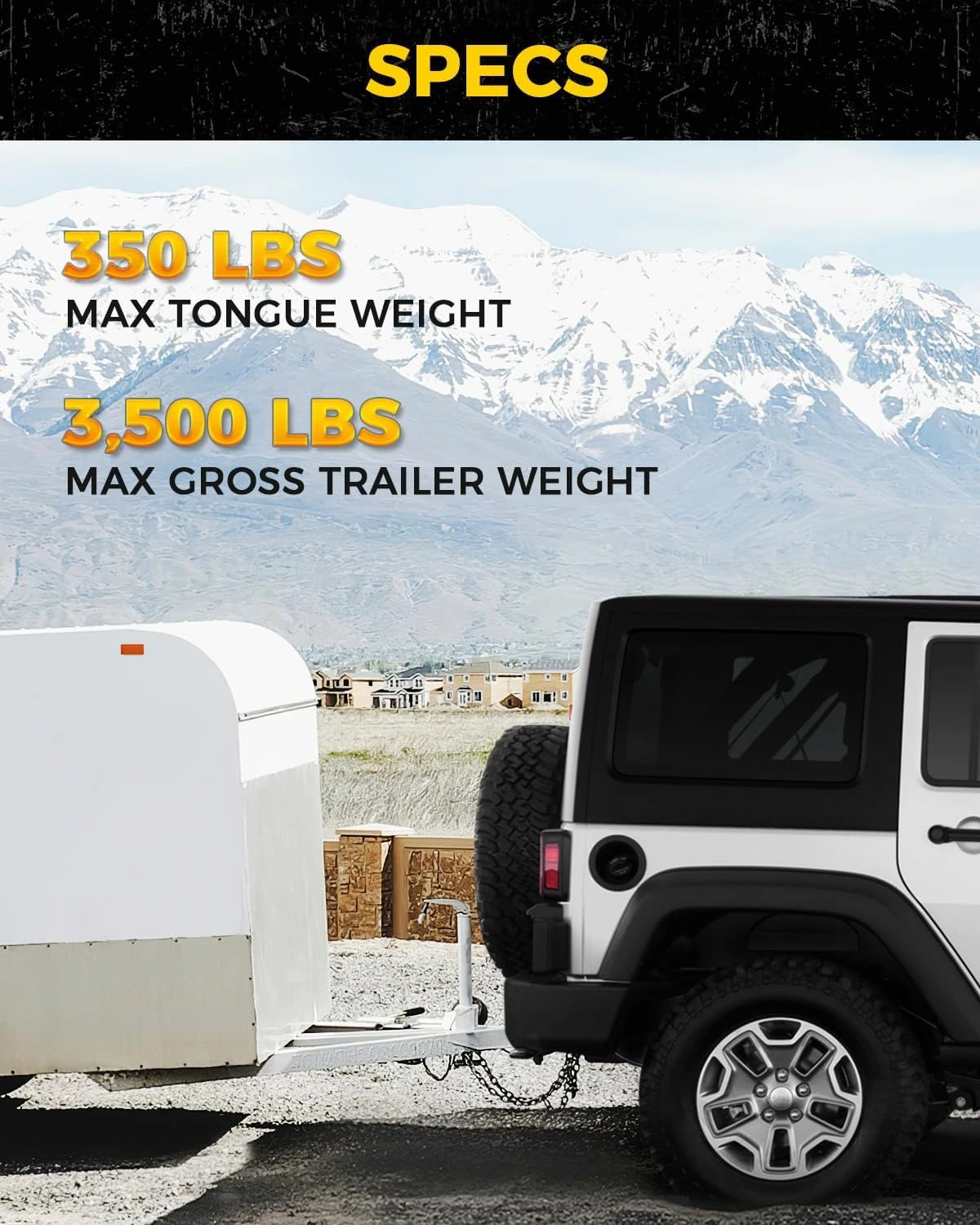 Tow Hitch for 2007-2018 Jeep Wrangler JK JKU 2 Door & 4 Door Unlimited
