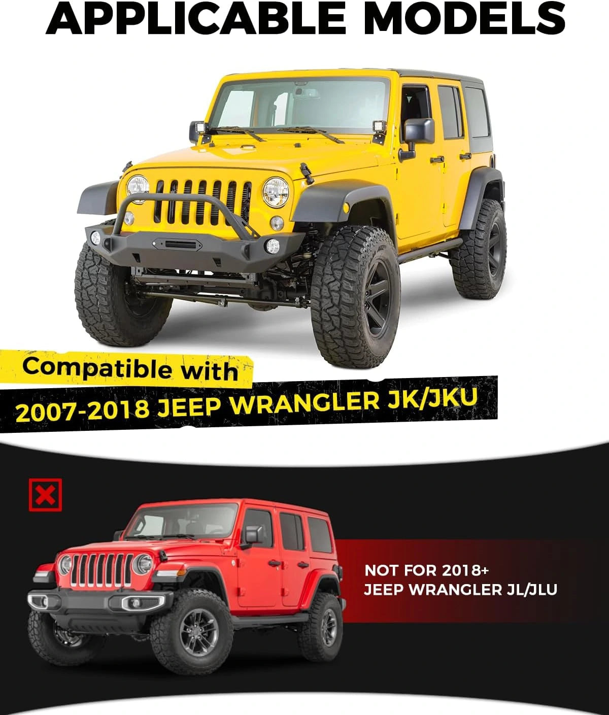 Tow Hitch for 2007-2018 Jeep Wrangler JK JKU 2 Door & 4 Door Unlimited