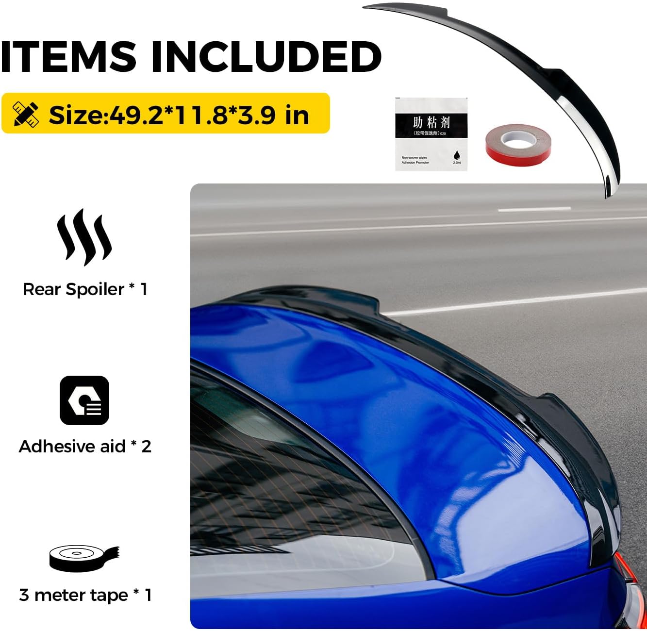 Xprite JDM Style Rear Trunk Spoiler Wing