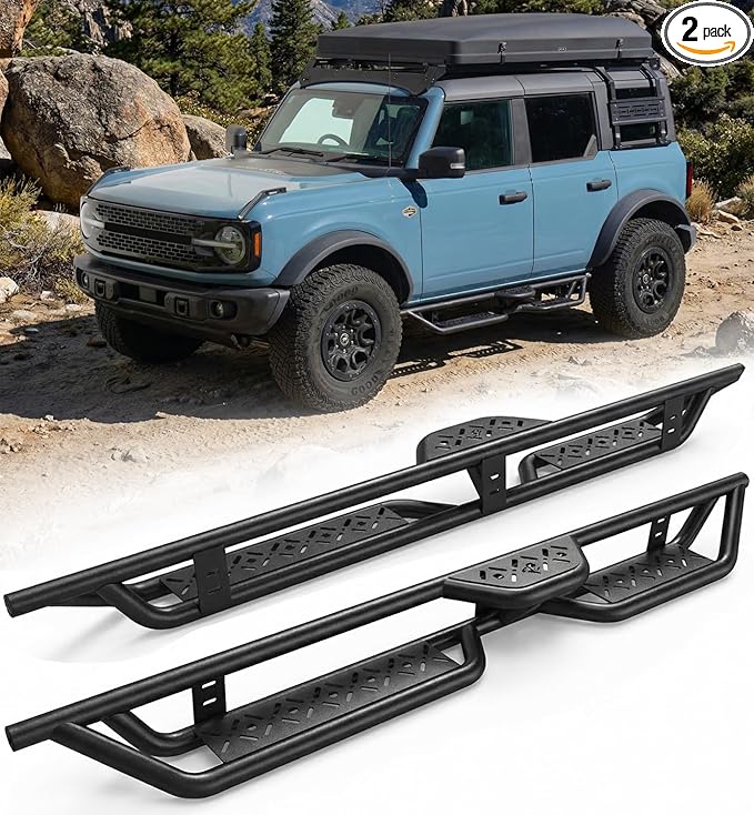 Xprite Running Boards for 2021-2026 Ford Bronco 4-Door – Heavy Duty Side Steps Nerf Bars