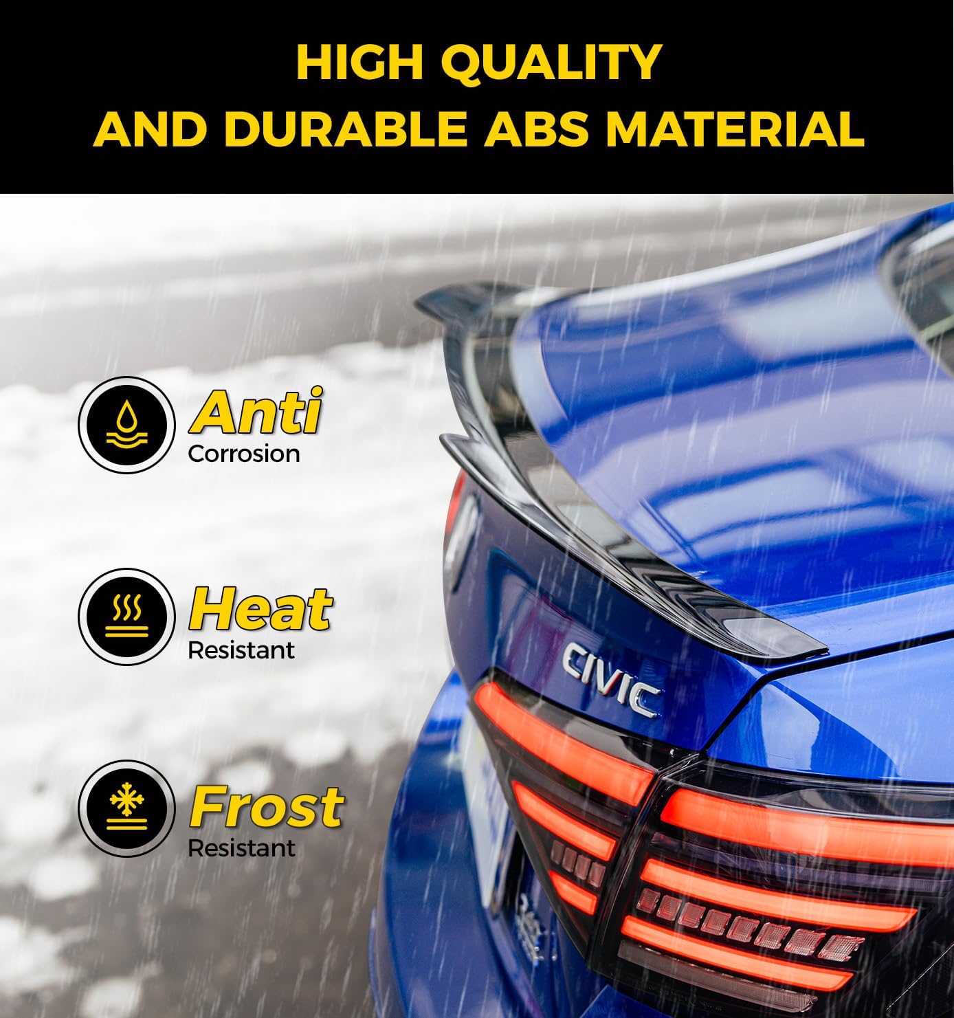 Xprite JDM Style Rear Trunk Spoiler Wing