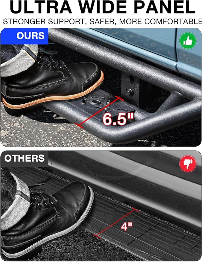 Xprite Running Boards for 2021-2026 Ford Bronco 4-Door – Heavy Duty Side Steps Nerf Bars