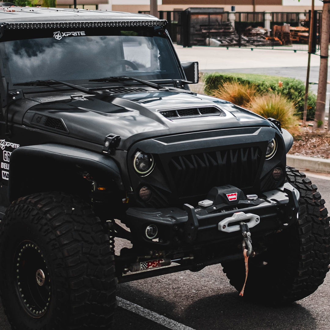 Replacement Side Air Vent with Pattern for Jeep Wrangler JL JK Series Hood | ZR1 (JP-0138K)