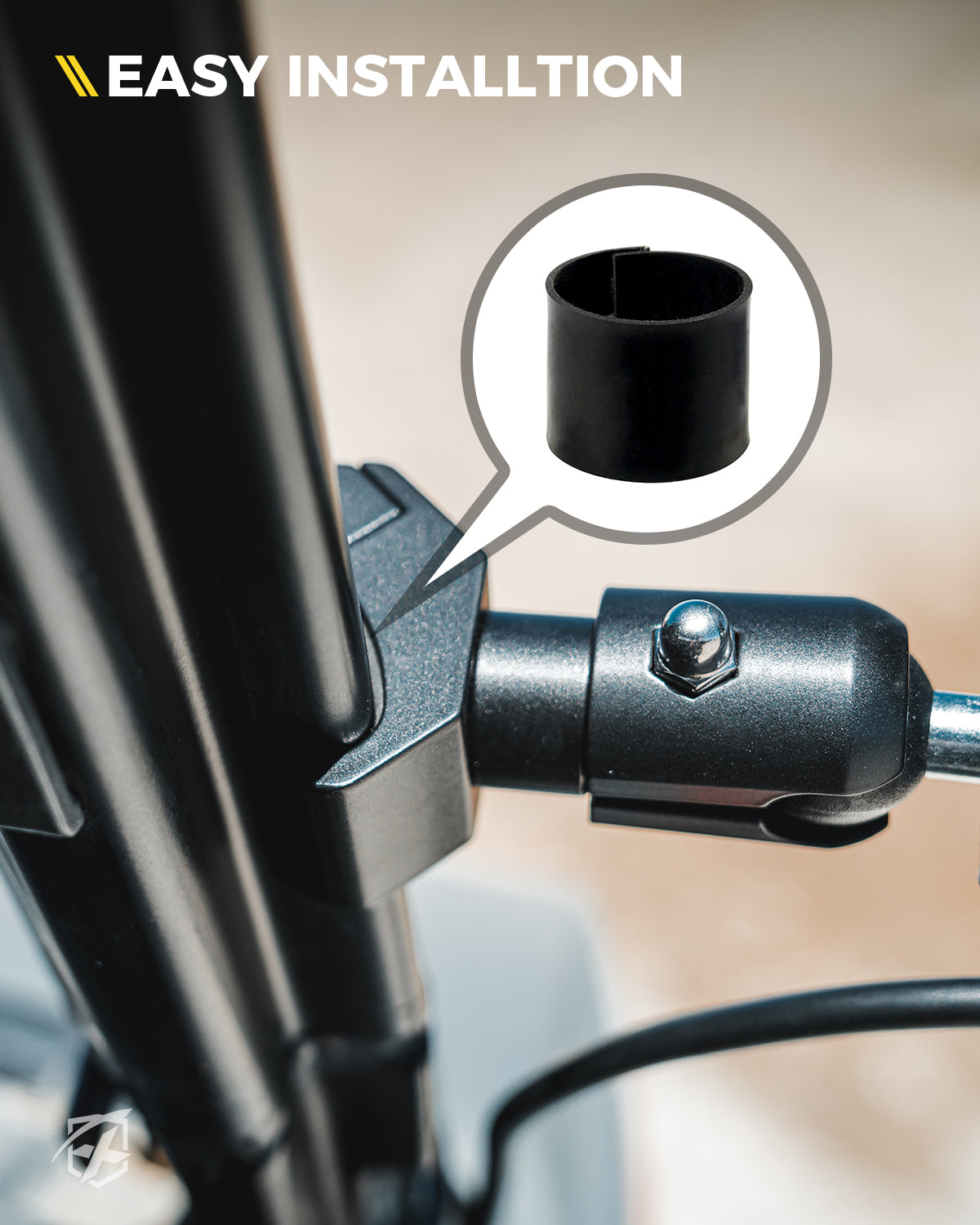 UTV Side View Mirrors with LED Spot Lights and Adjustable C-type Bracket