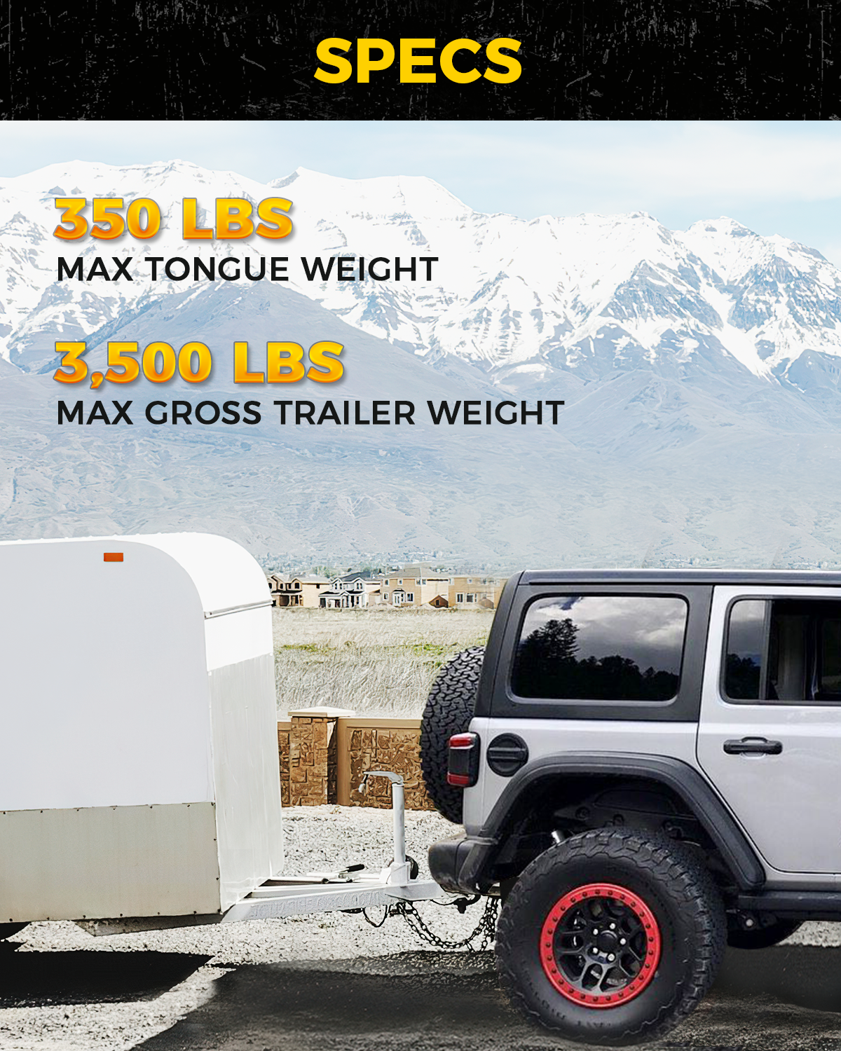 2 Inch Rear Receiver Tow Hitch for Jeep JK JL