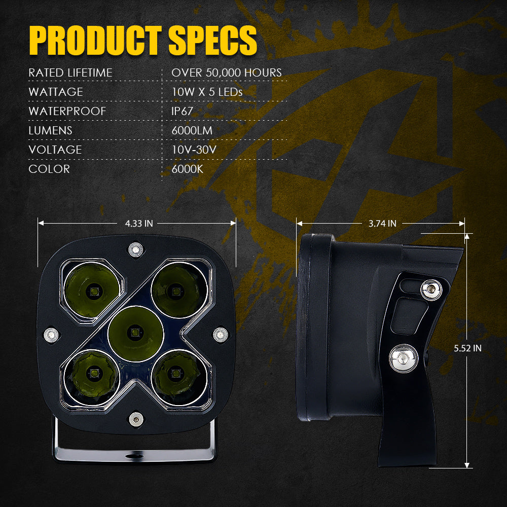 4" LED Light Pods | X-Beam Series