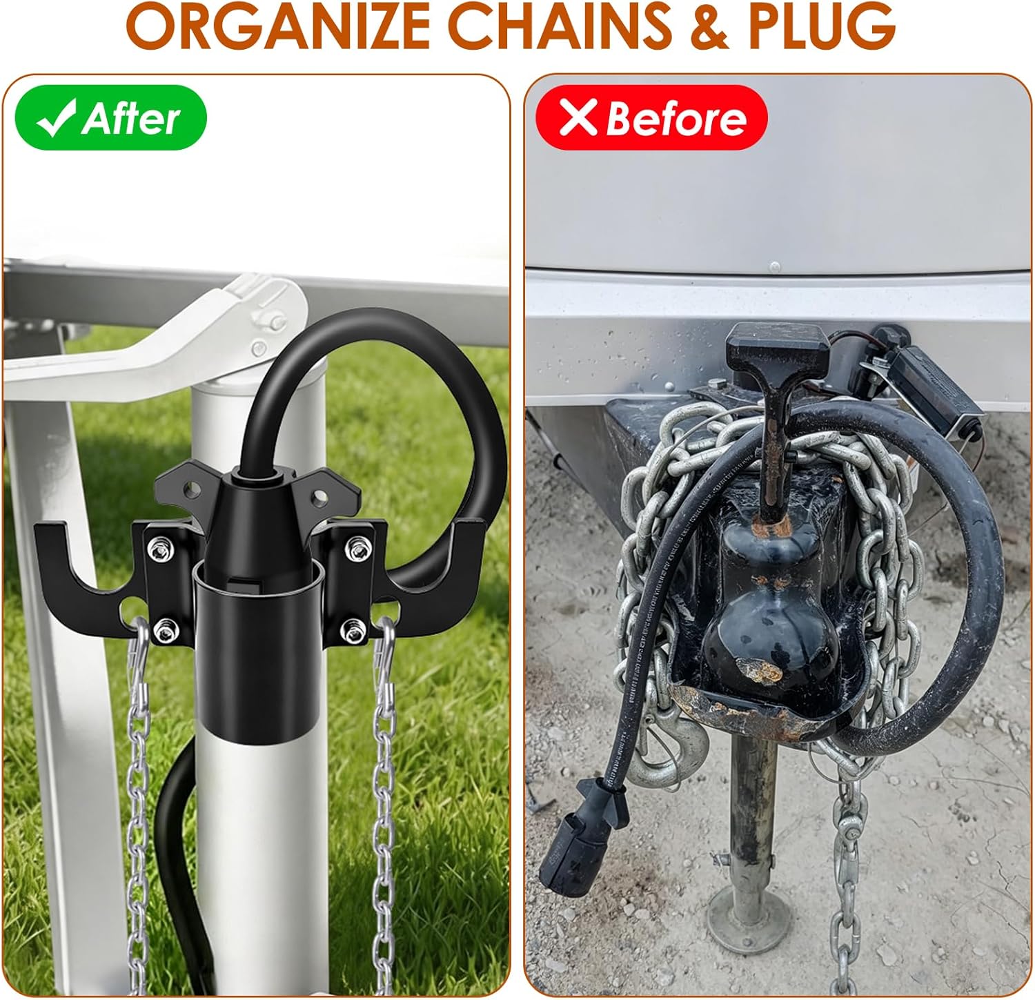 Heavy Duty Trailer Plug Holder for 2 Inch Tongue Jack