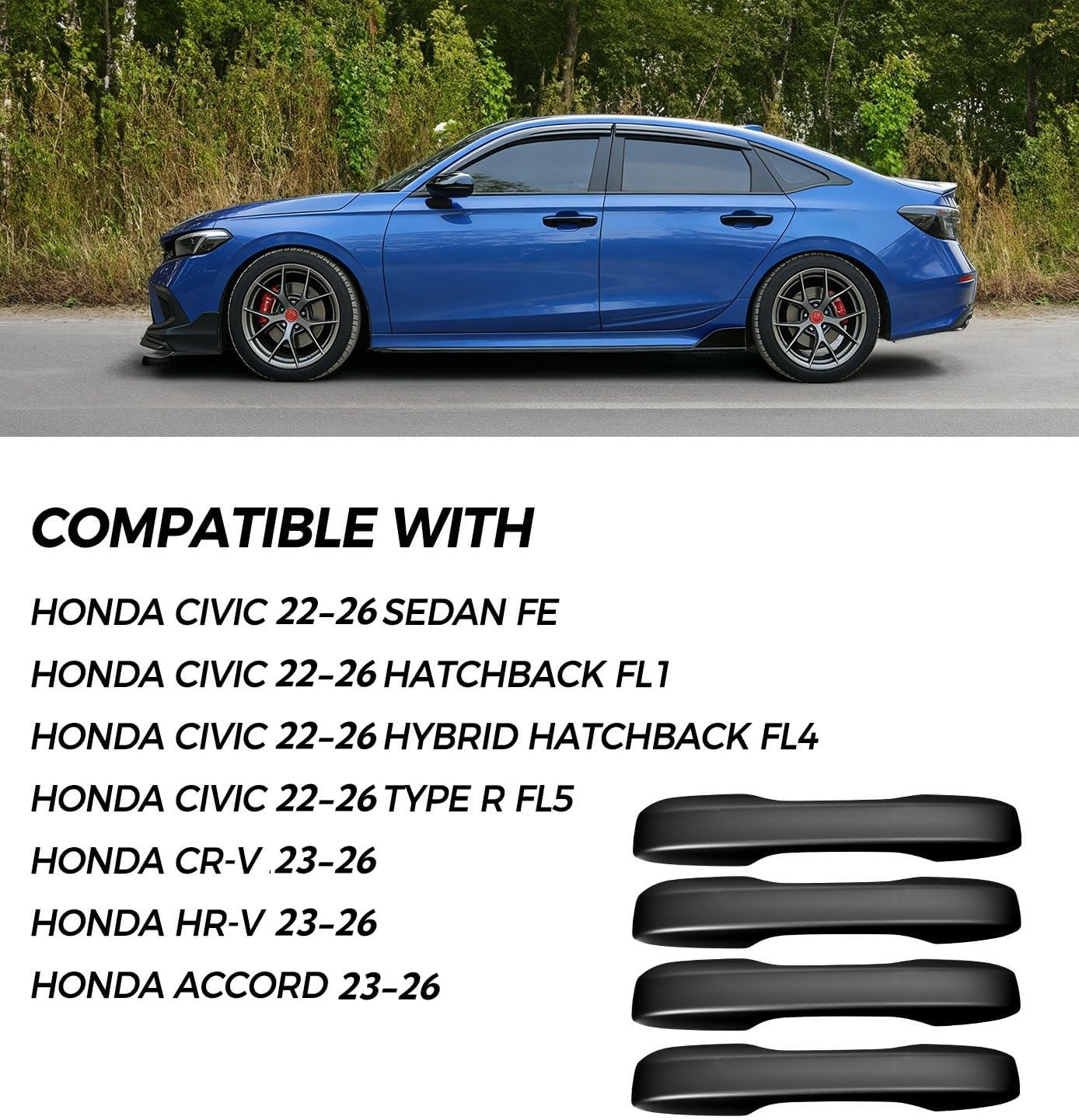 Car Door Handle Cover for 11th-Gen Honda Civic 2022-2026