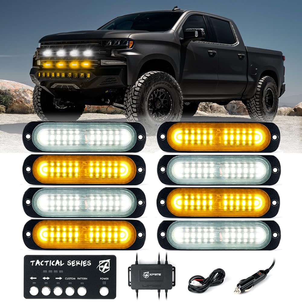 Grille and Surface Mount Light - Set of 8 | Tactical 12 Series