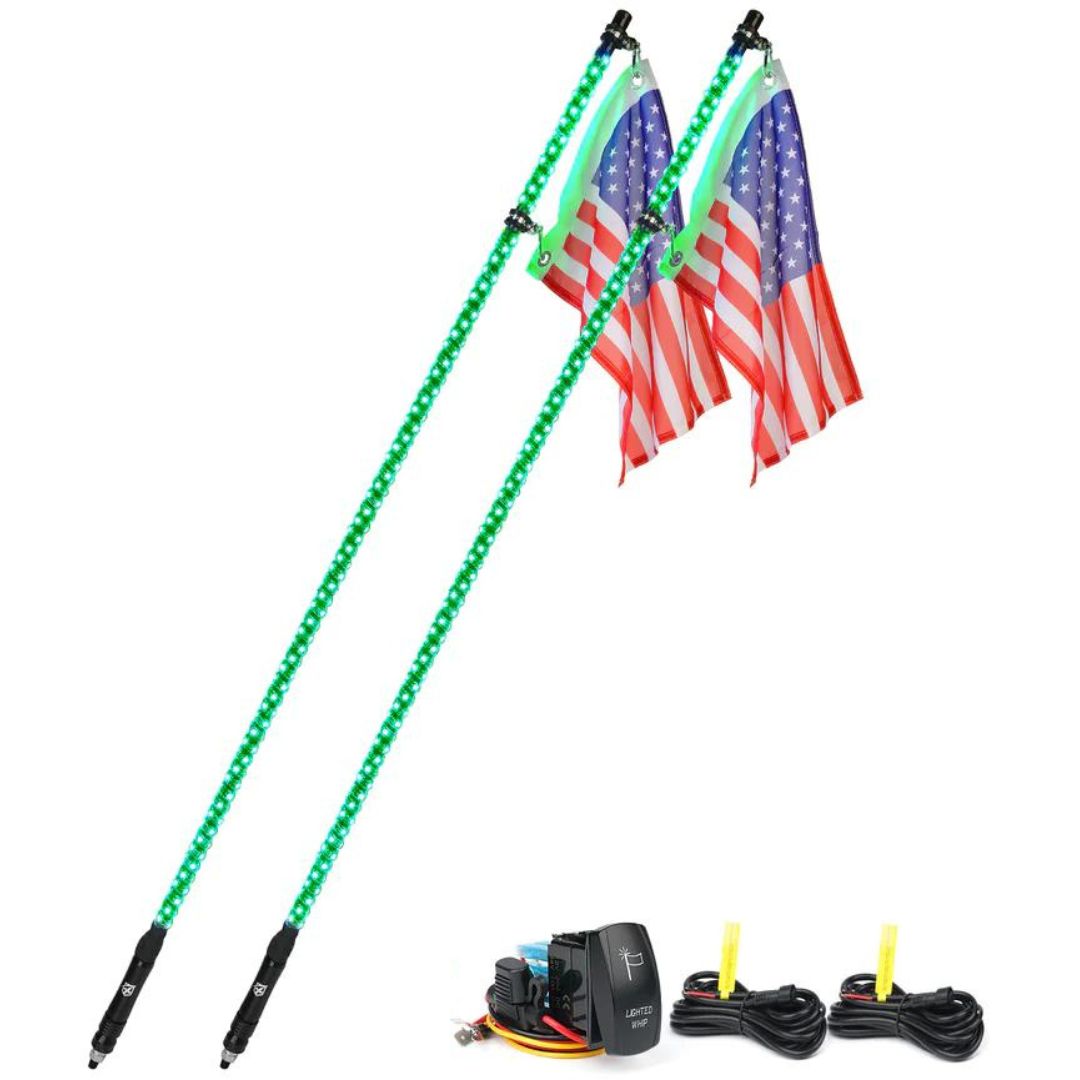 Spiral LED Flag Pole Whip Light | Twister Series