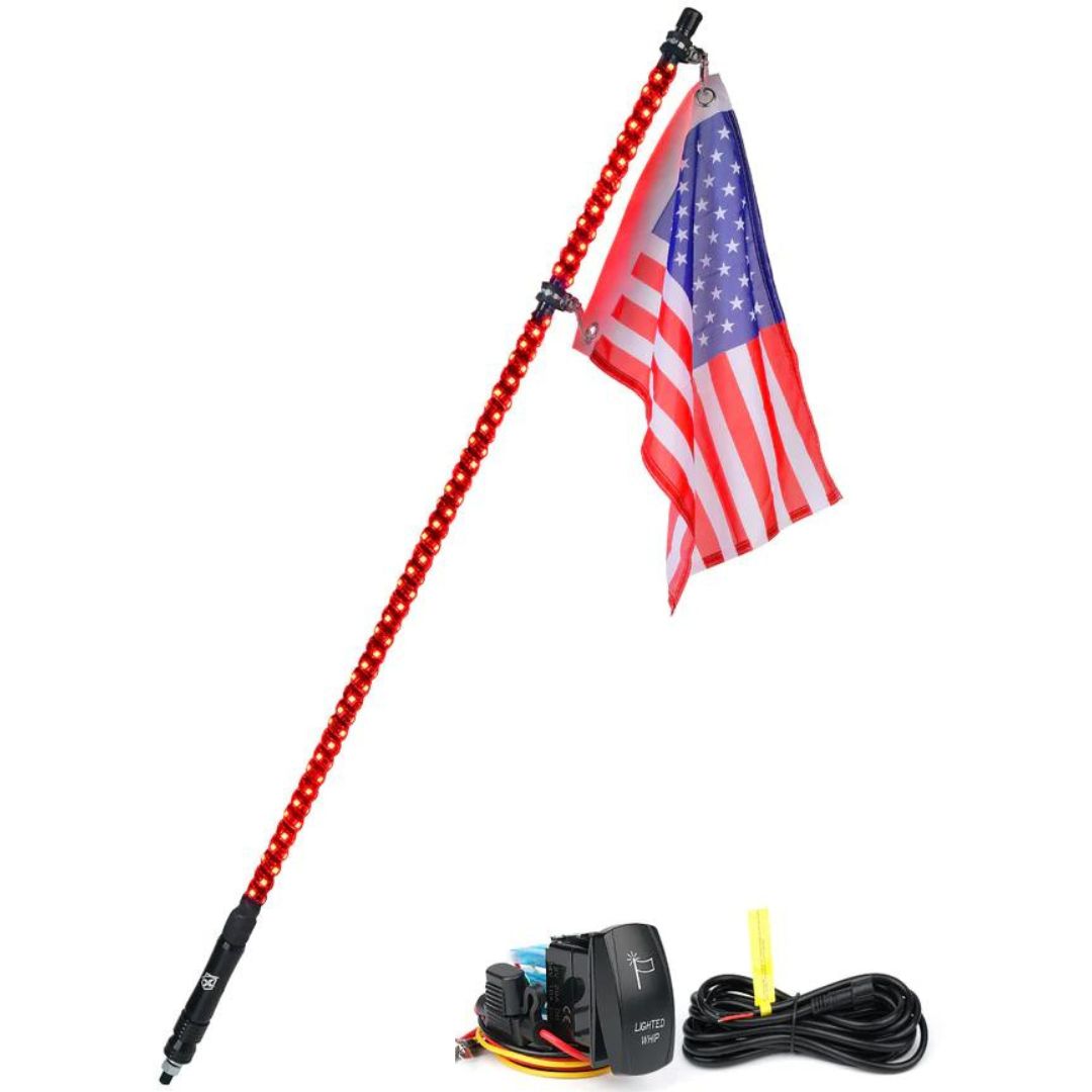 Spiral LED Flag Pole Whip Light | Twister Series